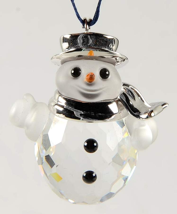 Swarovski Ornaments Classic Snowman - Rhodium - Boxed by Swarovski-1