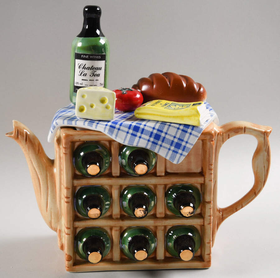 Swineside Tea Pot Wine Rack - No Box by Swineside Teapottery-1