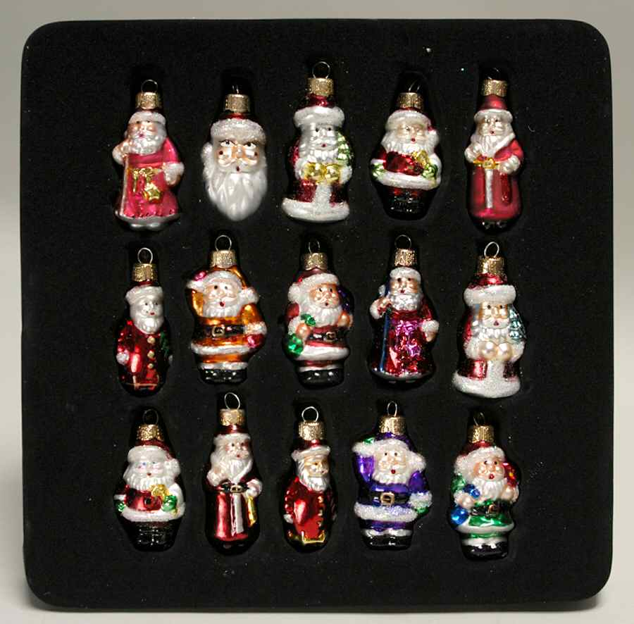 Season's Designs Ornaments 2" Santa Ornaments - Boxed by Seasons Designs-1