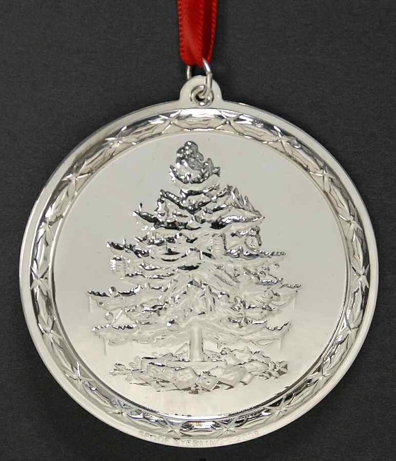 Sterling Christmas Tree Ornament 2008 Christmas Tree-Sterling - With Box by Spode Silver-1