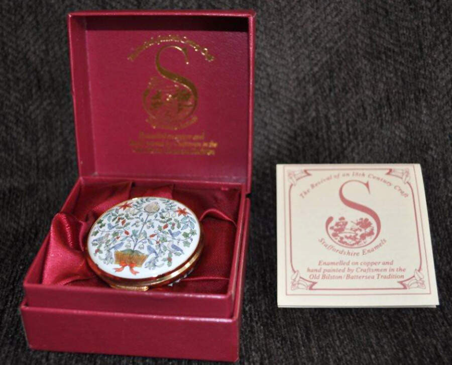 Twelve Days of Christmas Partridge In A Pear Tree - No Box by Staffordshire Enamels-1