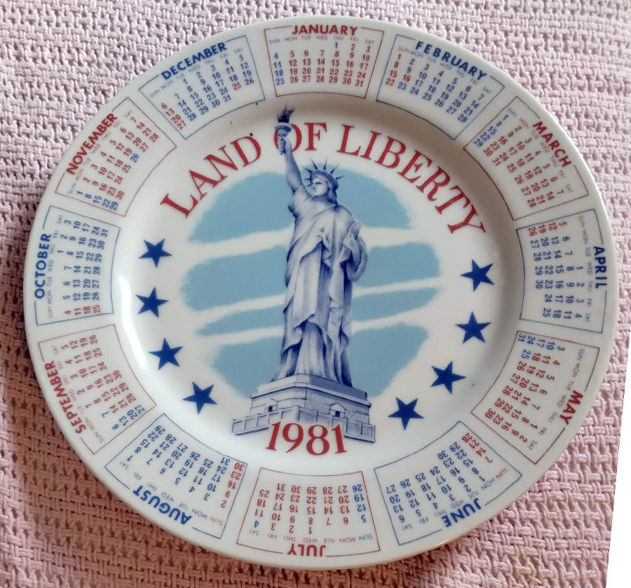 Spencer Gift Calendar Plate Statue Of Liberty - No Box by Spencer Gift-1