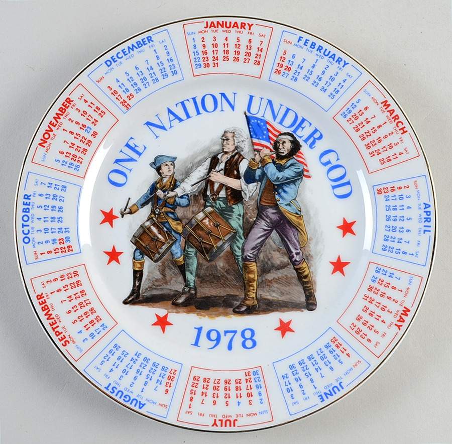 Spencer Gift Calendar Plate Minutemen-One Nation Under God - No Box by Spencer Gift-1