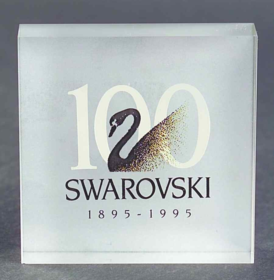 Advertising Signs Swarovski 100 Years/Frosted/1895-1995 - Lucite Advertising Sign by Swarovski-1