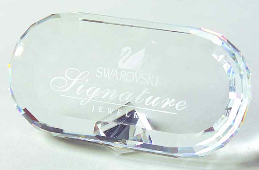 Advertising Signs Etched Faceted Oval/Jewelry - Advertising Signs by Swarovski-1