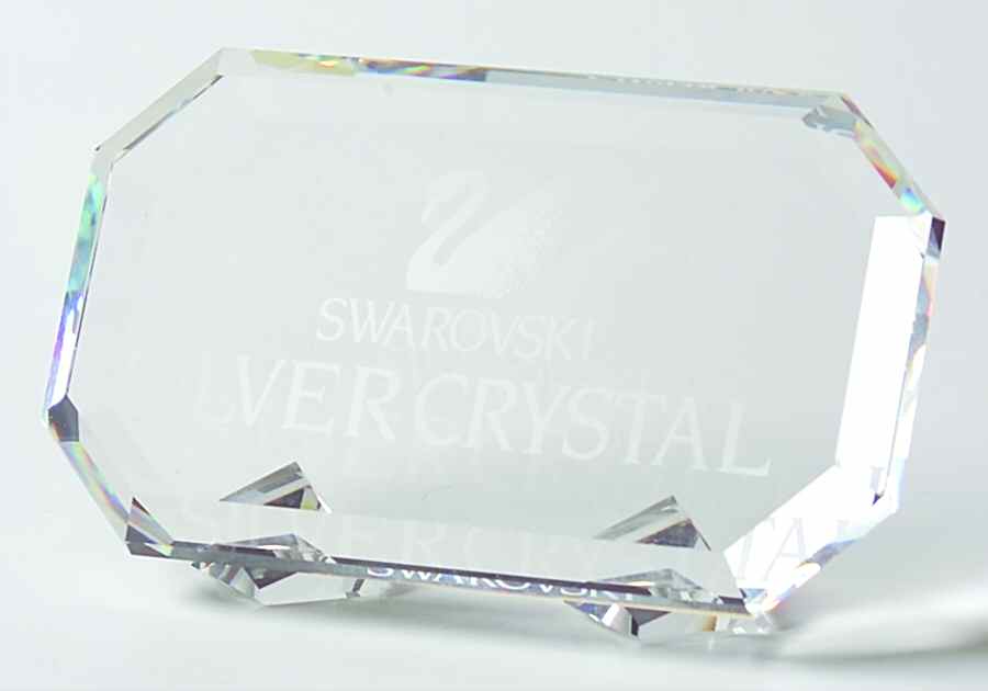 Advertising Signs Etched Faceted Rectangle - Advertising Signs by Swarovski-1