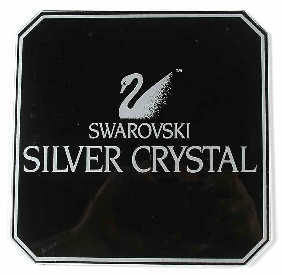 Advertising Signs Black & White Sq,Silver Cry - Advertising Signs by Swarovski-1