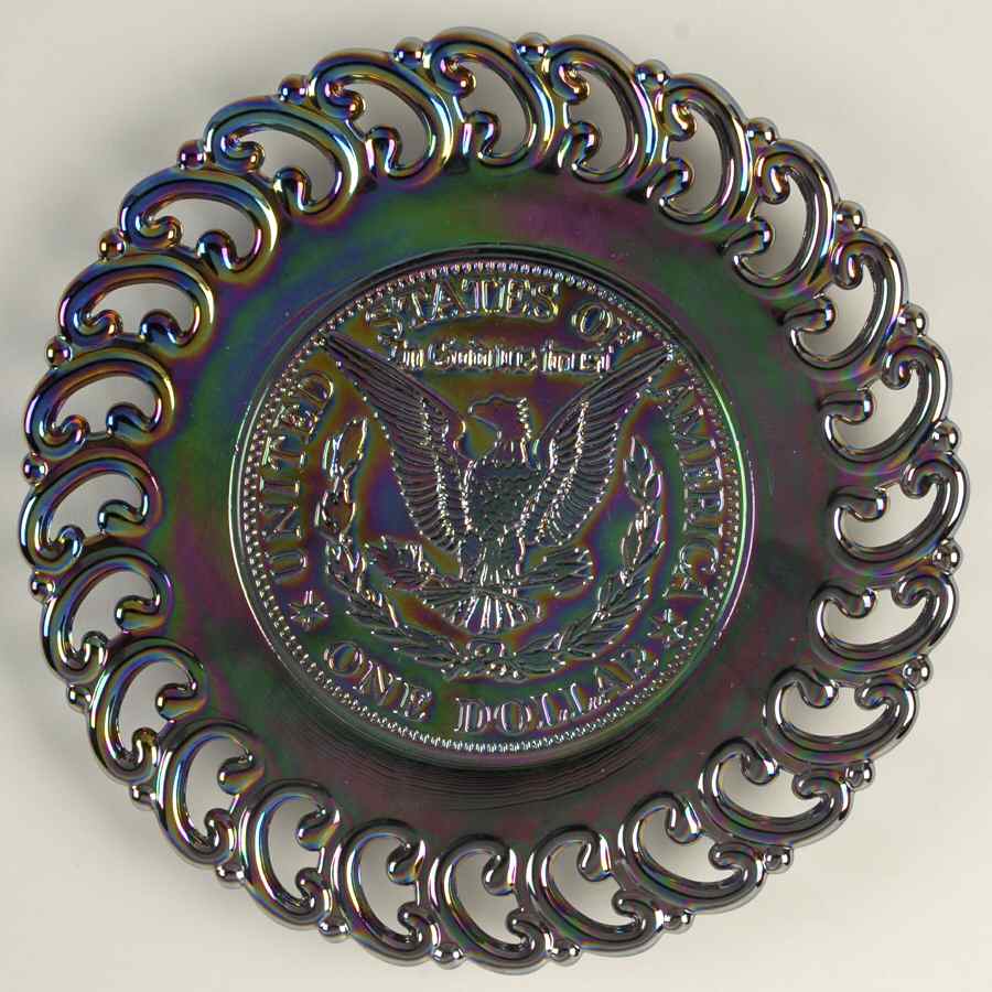 Smith Glass Miscellaneous Plate Morgan Silver Dollar Plate - No Box by Smith Glass -1