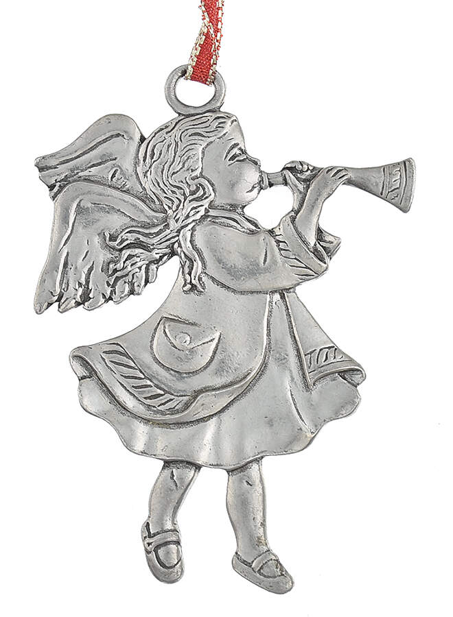 Seagull Christmas Ornaments Angel With Trumpet - Boxed by Seagull Pewter-1