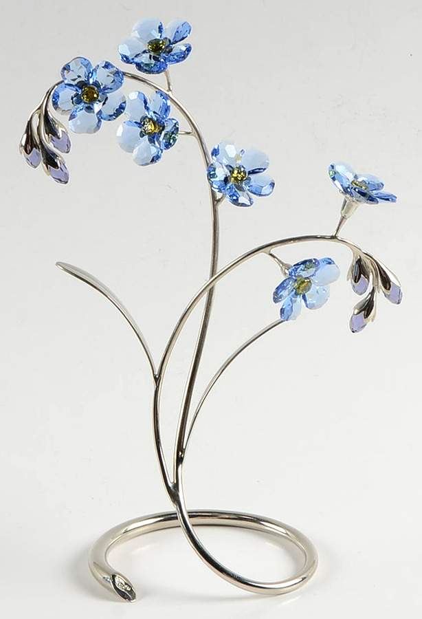 Exotic Flowers-Crystal Paradise Danuba-Sapphire Petals - No Box by Swarovski-1