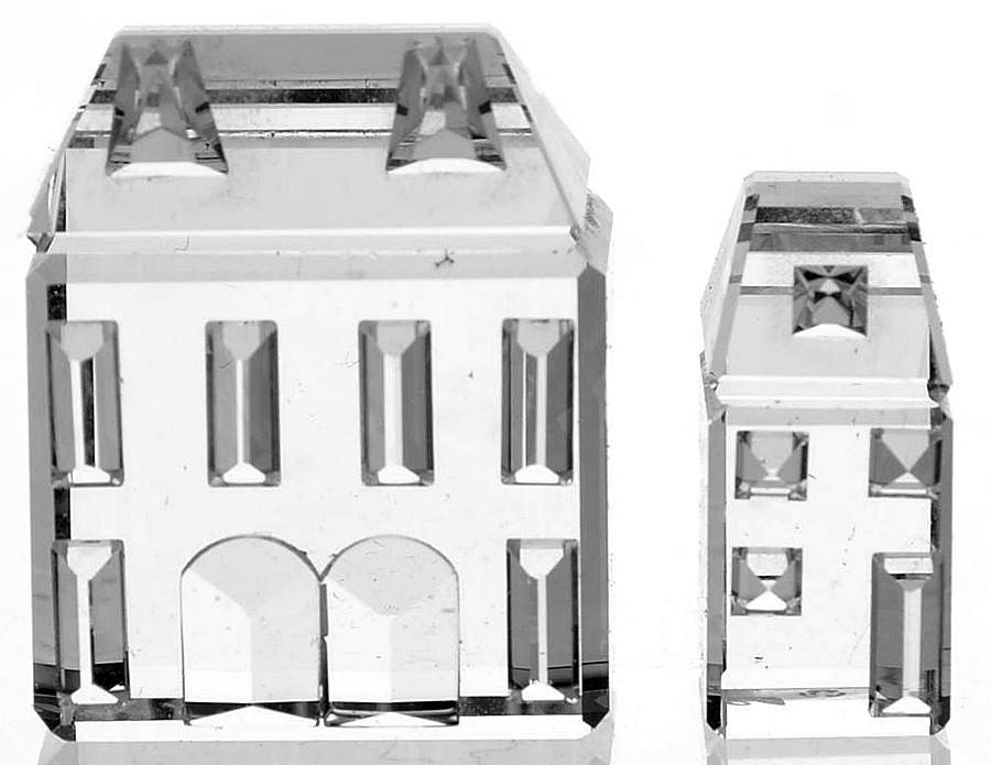 Crystal City Houses Iii & Iv-Set Of 2 - Boxed by Swarovski-1