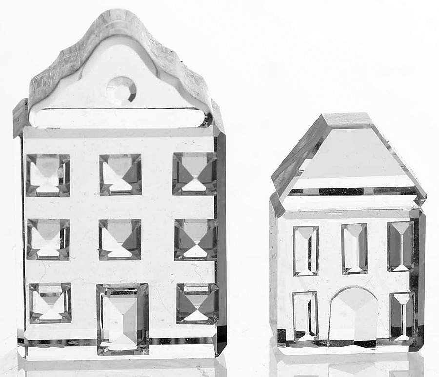 Crystal City Houses I & Ii-Set Of 2 - Boxed by Swarovski-1