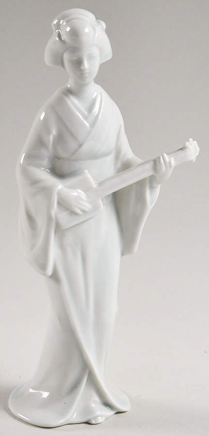 Shafford Figurines Geisha With Shamisen (Guitar) - No Box by Shafford-1
