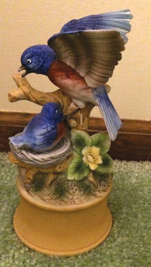 Shafford Figurines Blue Bird W/Baby-Musical - No Box by Shafford-1