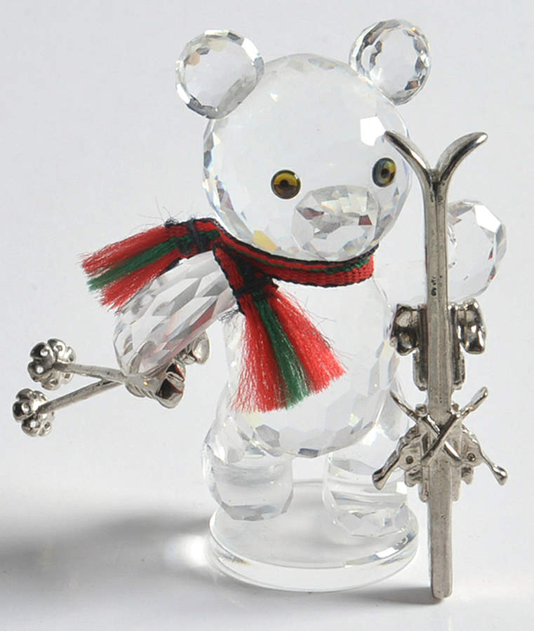 Kris Bear When We Were Young Kris Bear With Skiis-Var 2-With Base - Boxed by Swarovski-1
