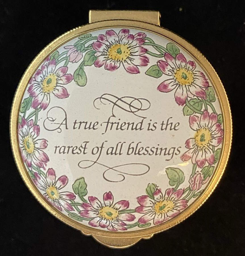 Connoisseurs A True Friend Is The Rarest Of All Bless - No Box by Staffordshire Enamels-1