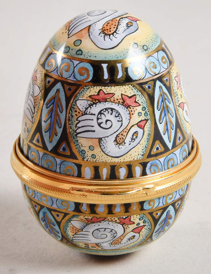 Connoisseurs Egg Shaped - Goose - No Box by Staffordshire Enamels-1