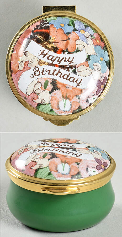 Connoisseurs Happy Birthday - Boxed by Staffordshire Enamels-1