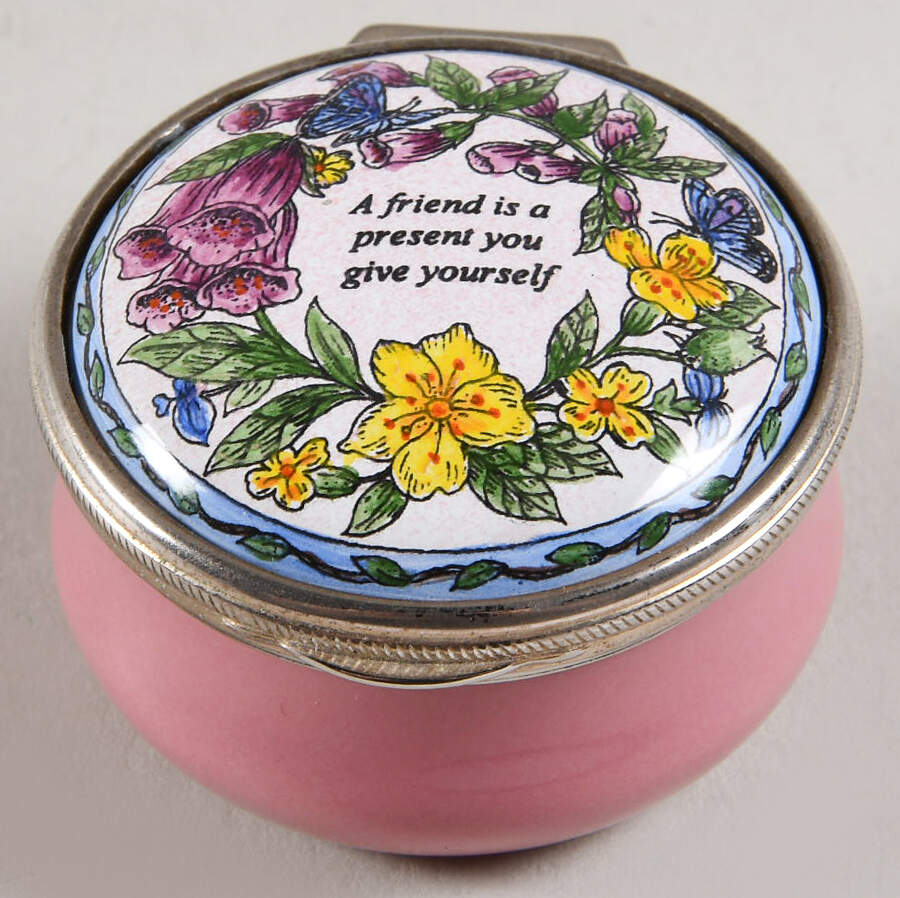 Connoisseurs A Friend Is A Present You Give Yourself - Boxed by Staffordshire Enamels-1
