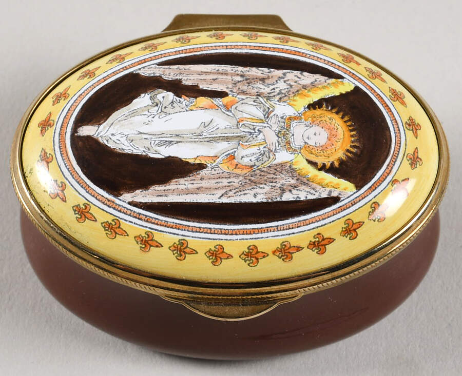 Connoisseurs Angel-Oval,Brown,Yellow - No Box by Staffordshire Enamels-1