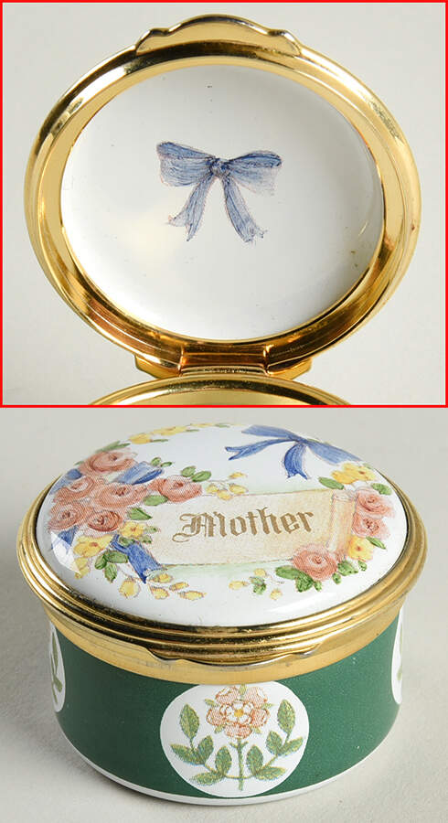 Connoisseurs Mother-Round, Pink Roses - Boxed by Staffordshire Enamels-1