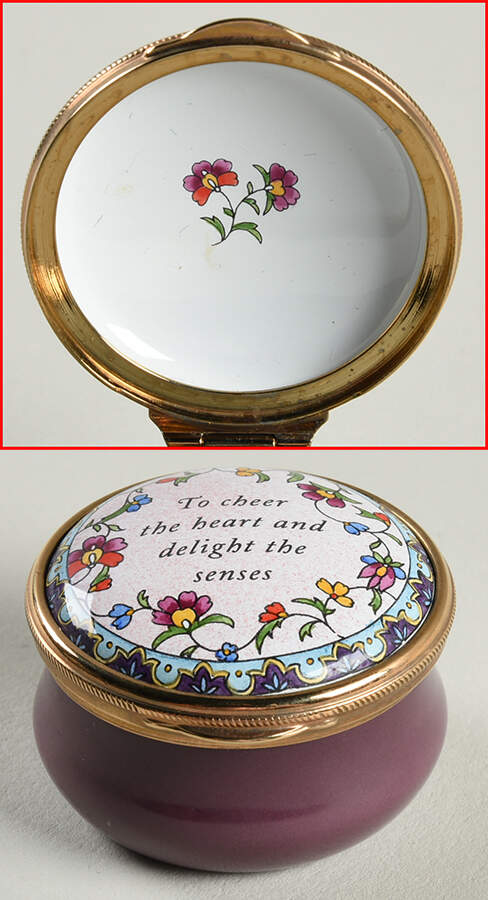 Connoisseurs To Cheer The Heart And Delight The Sense - No Box by Staffordshire Enamels-1