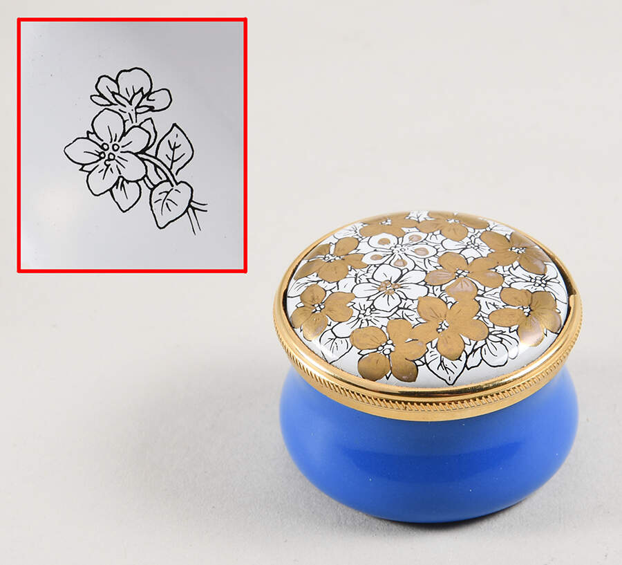 Connoisseurs Gold Flowers - The Millenium Collection - Boxed by Staffordshire Enamels-1