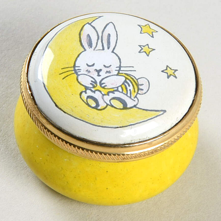 Connoisseurs Baby Bunny On Moon - No Box by Staffordshire Enamels-1