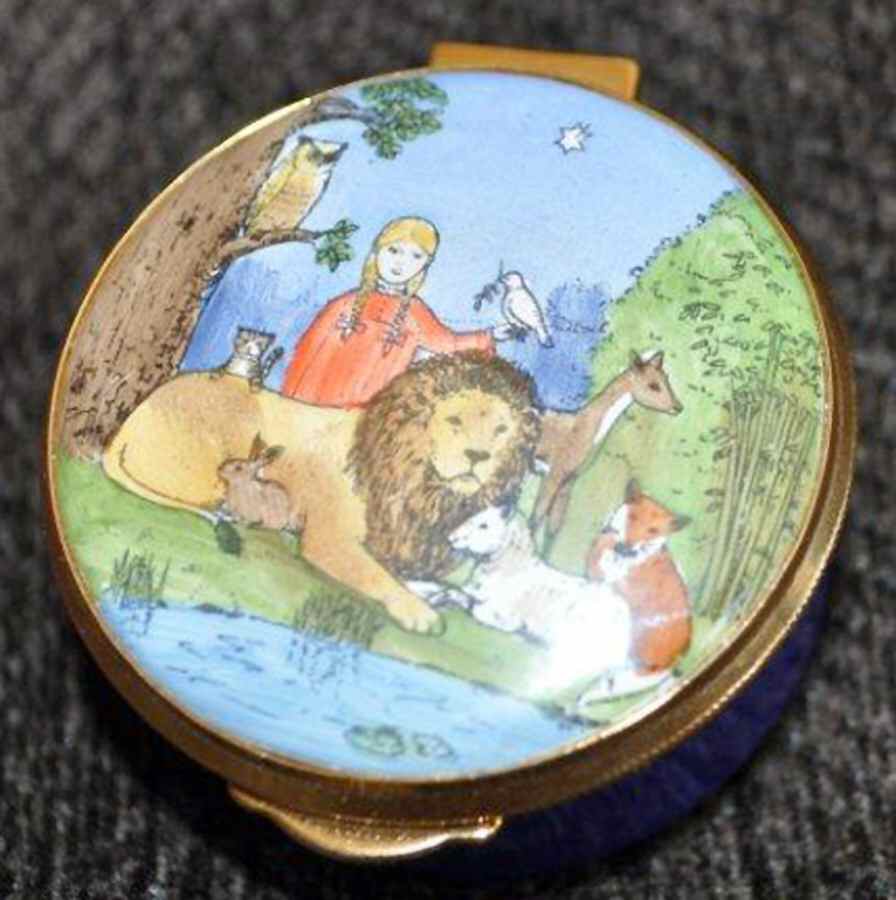Connoisseurs Girl W/ Animals - No Box by Staffordshire Enamels-1