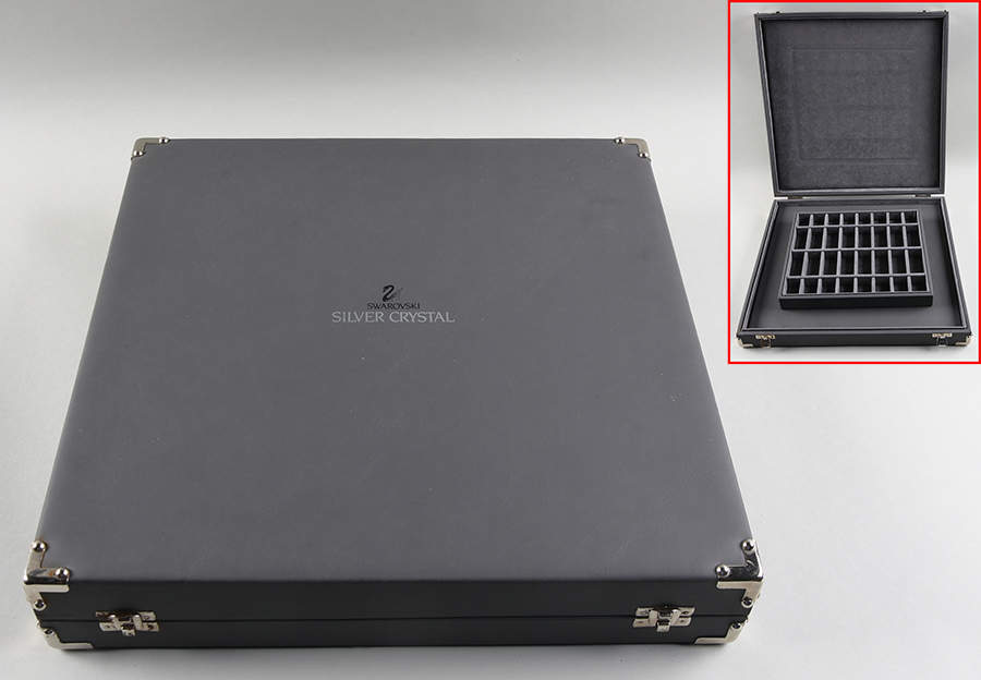 Games of Kings Chess Set Letherette Case Only- Gray - Chess - Storage Box Only Gray by Swarovski-1