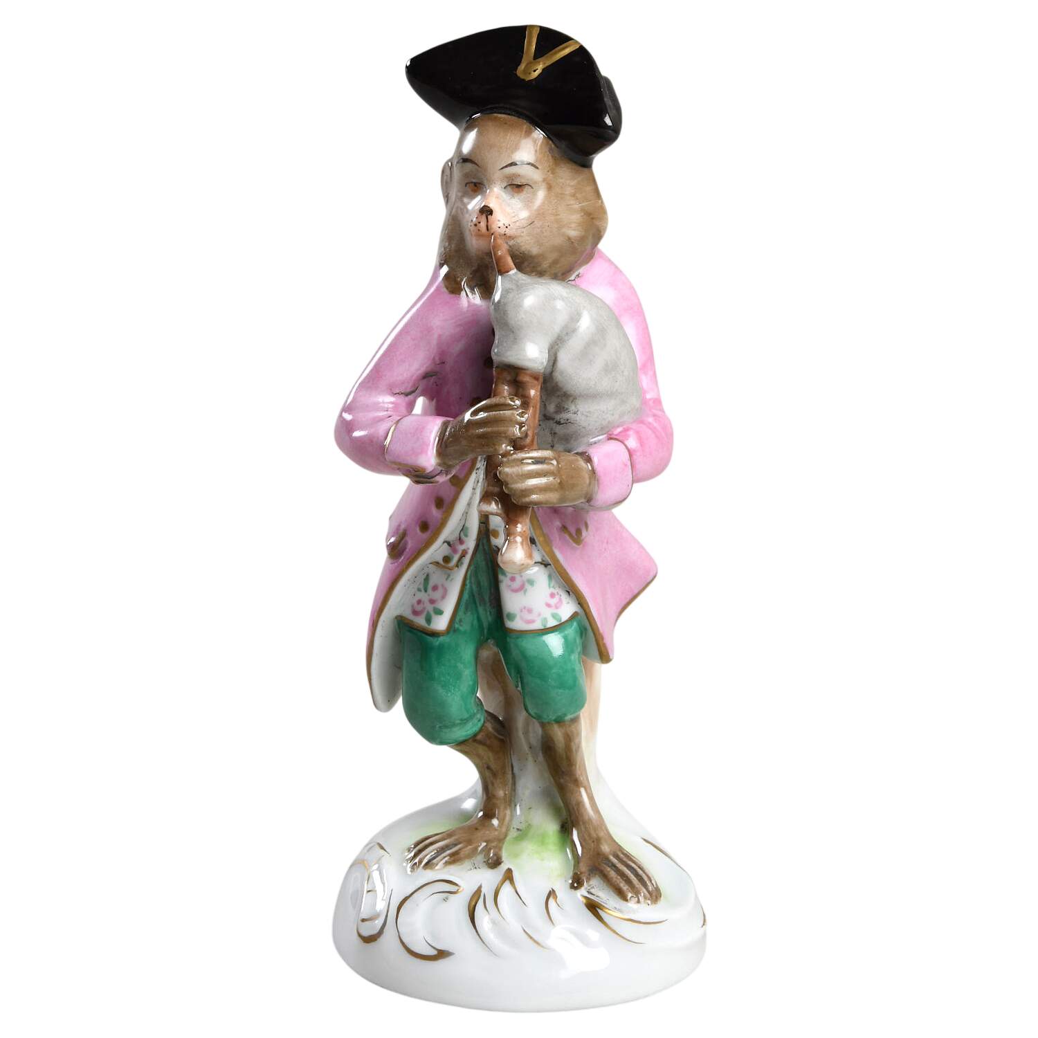 Sitzendorf Figurines Monkey With Bagpipes - No Box by Sitzendorf Porcelain-1