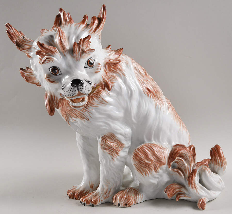 Saxonian Dresden Figurines Bolognese Dog - No Box by Saxonian-1