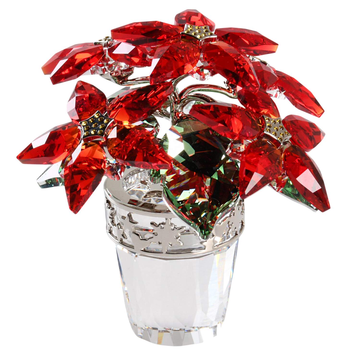 Christmas Figurines Poinsettia Large - No Box by Swarovski-1