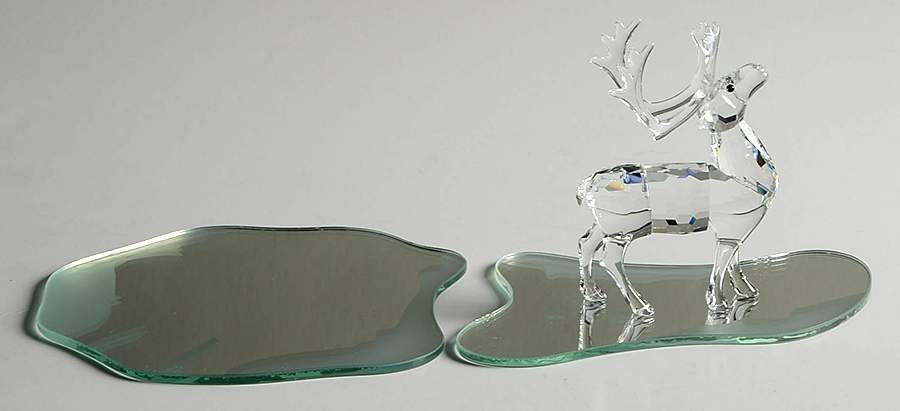 Christmas Figurines Reindeer-With Two Display Mirrors - Boxed by Swarovski-1