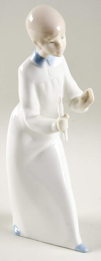 Made in Spain Figurines Boy In Night Shirt With Candle - No Box by Spain-1