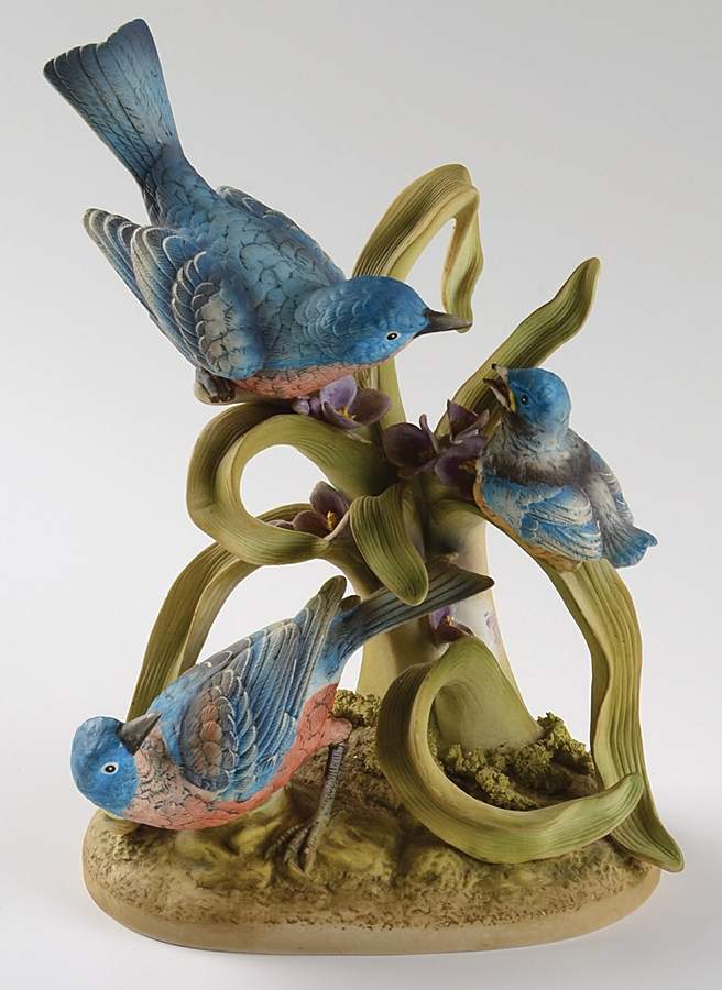 Sandford Bird Figurines Bluebirds - No Box by Sanford-1