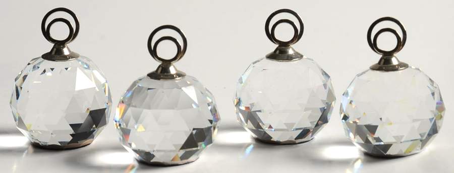 Place Card Holders Crystal Cal-Small Rhodium Set/4 - Boxed by Swarovski-1