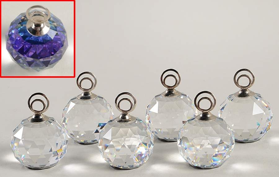 Place Card Holders Helio-Large Rhodium Set/6 - Boxed by Swarovski-1