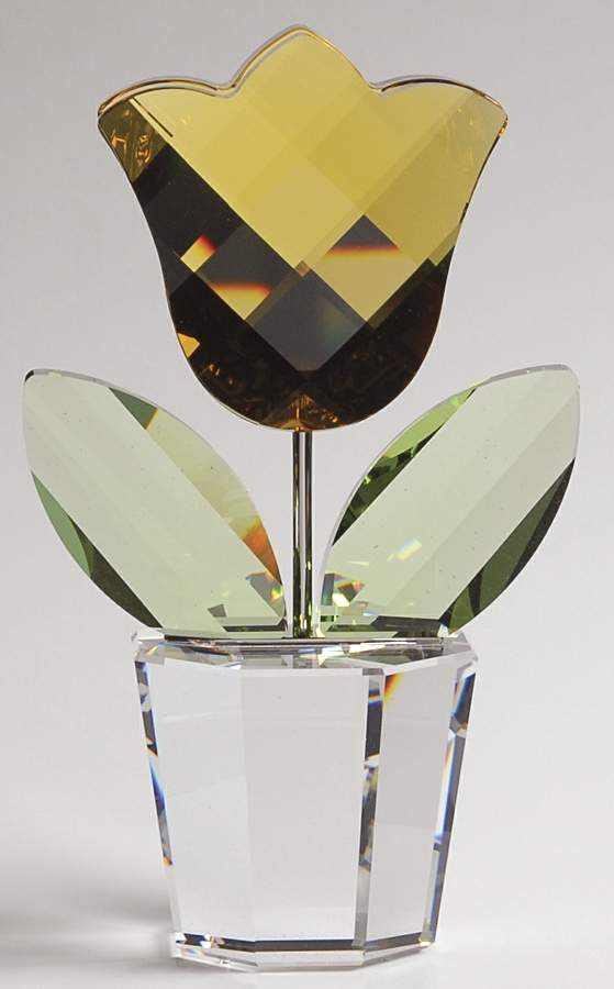 Happy Flowers Large Yellow Tulip - Boxed by Swarovski-1