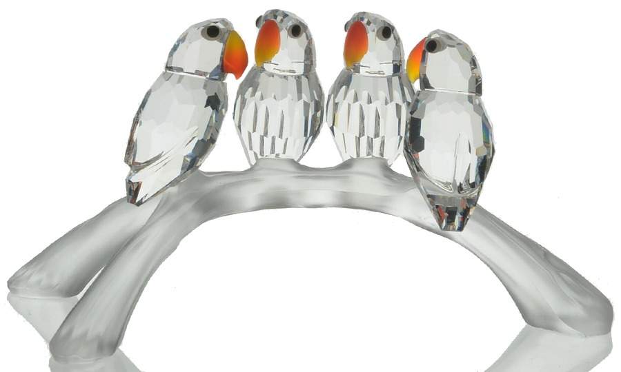 Feathered Beauties Baby Lovebirds - No Box by Swarovski-1