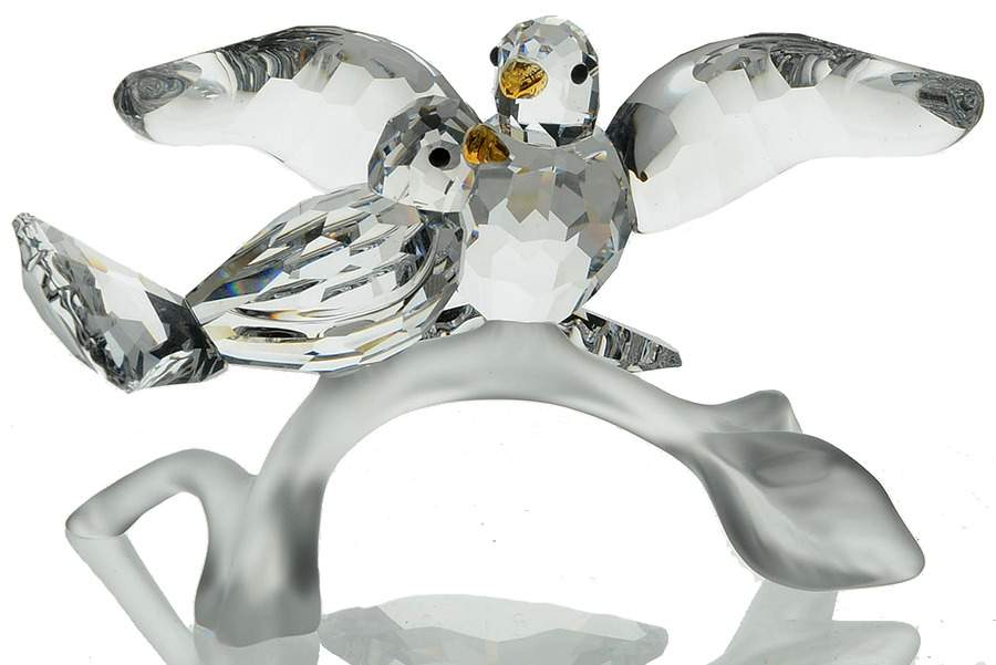 Feathered Beauties Turtledoves - No Box by Swarovski-1