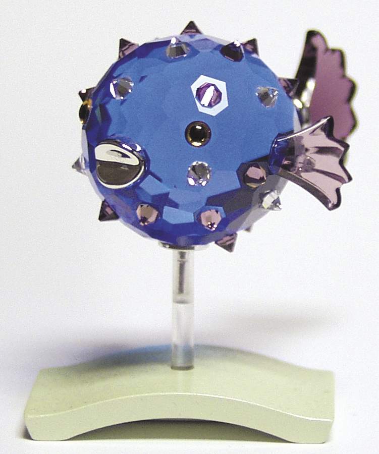 Exotic Fish-Crystal Paradise Cleona-Blowfish Capri Blue - No Box by Swarovski-1