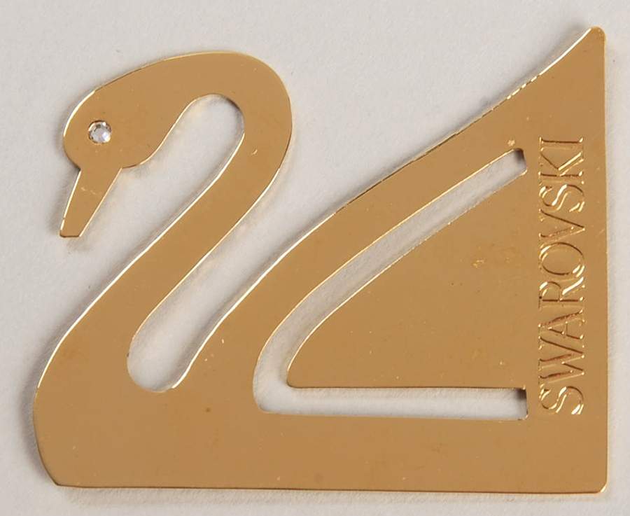 Society Dealer-Employee Items Swan Bookmark - Boxed by Swarovski-1