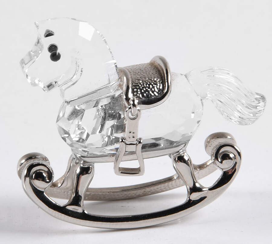 First Steps Rocking Horse-Rhodium - No Box by Swarovski-1