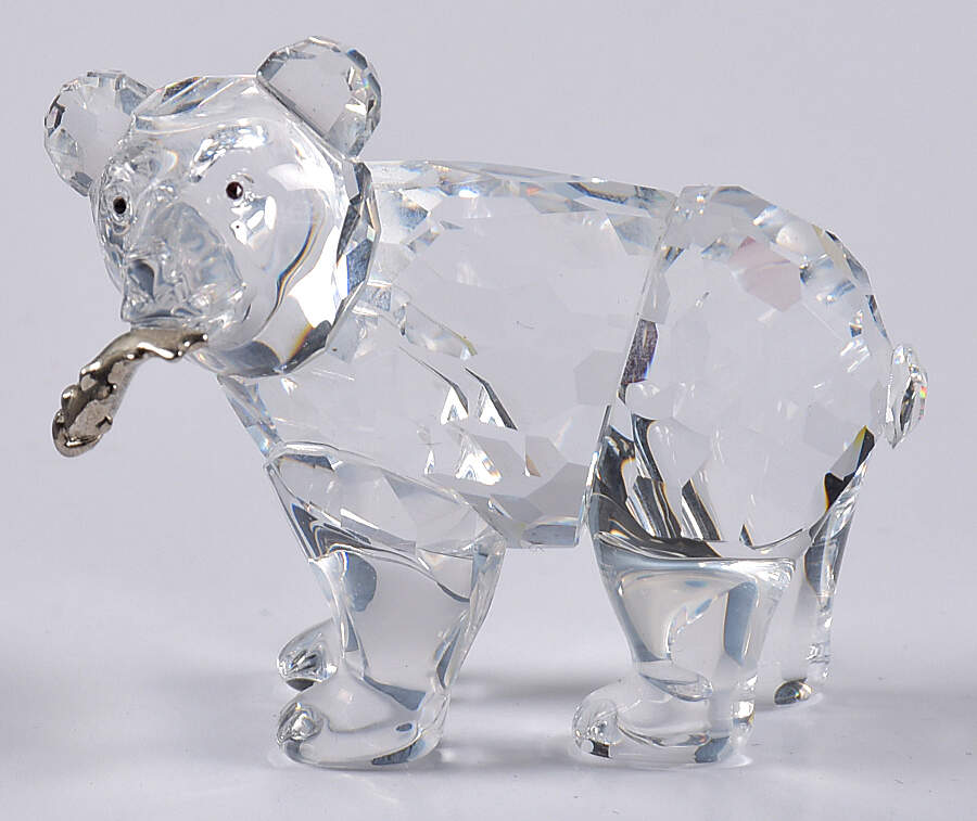 Rare Encounters Grizzly Cub-Bear-Fish In Mouth - Boxed by Swarovski-1