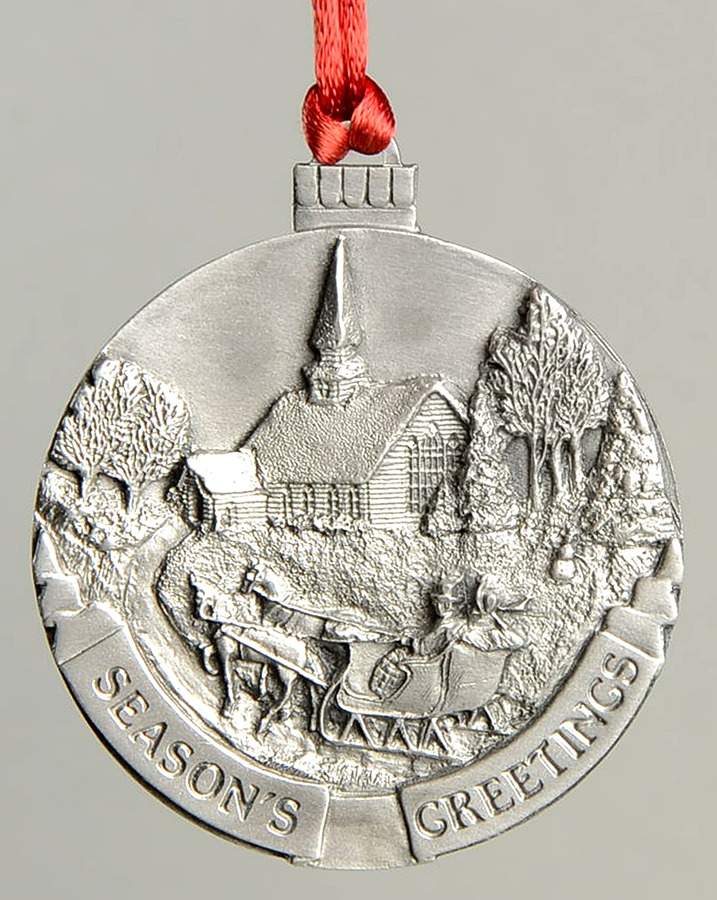 Season's Greetings Church And Sleigh - No Box by Salisbury Inc-1
