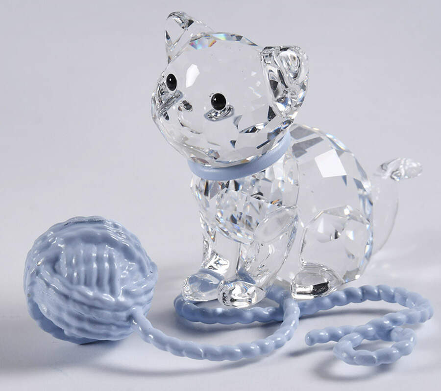 The Peaceful Countryside Kitten-Sitting-With Metal Ball Of Wool - No Box by Swarovski-1