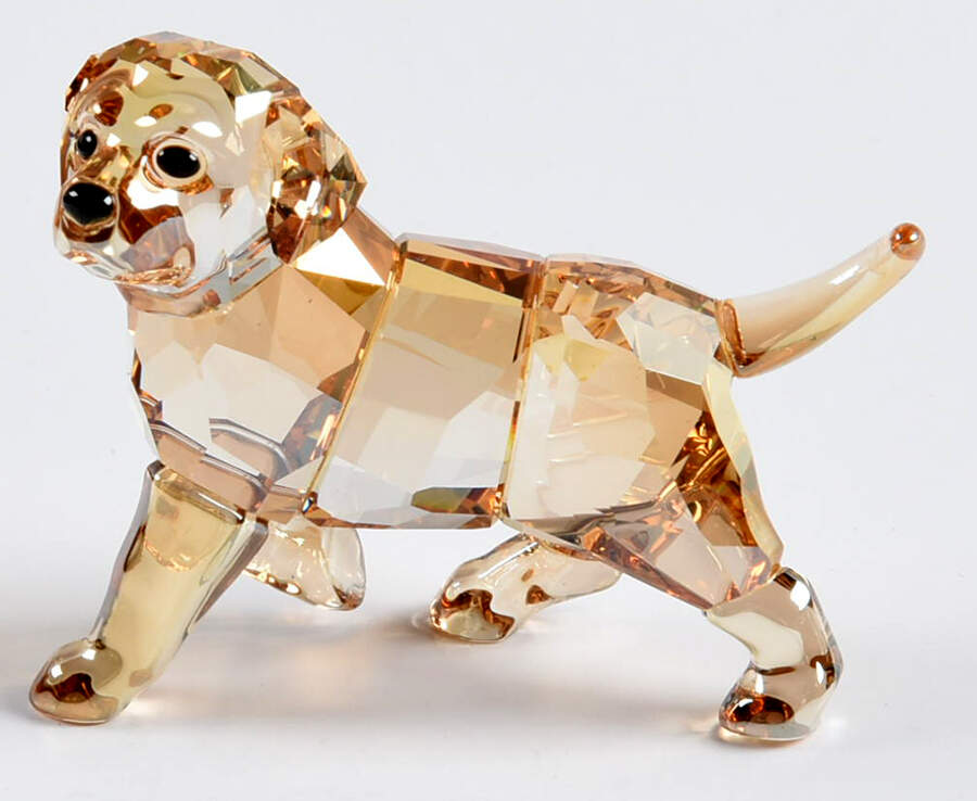 The Peaceful Countryside Golden Retriever Dog-Standing - No Box by Swarovski-1