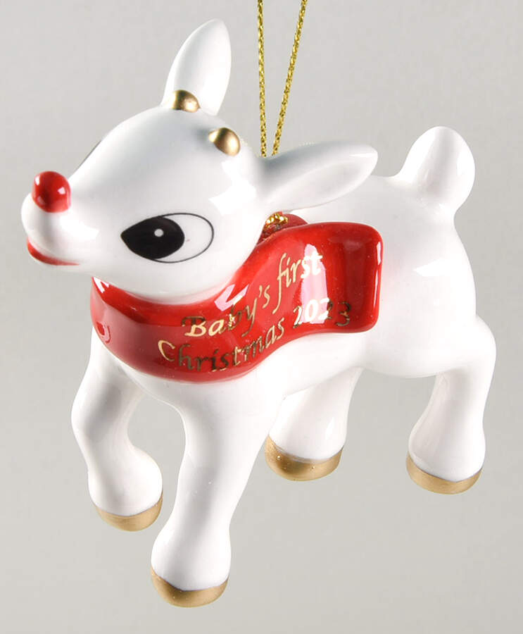 Rudolph the Red-Nosed Reindeer 2023 Baby's First Christmas - Boxed by Spode-1