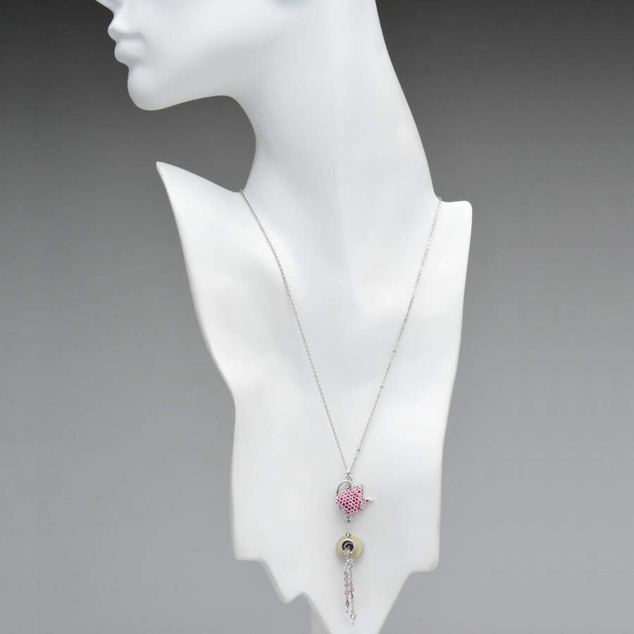 Disney Jewelery Alice In Wonderland Teaparty Necklace - With Box by Swarovski-4